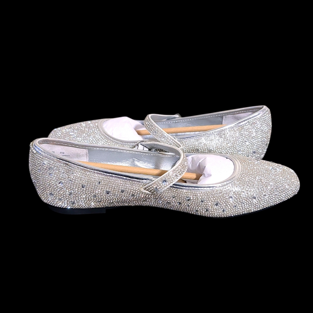 Silver Sparkly Flats
